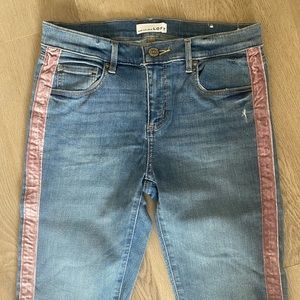 Loft Jeans with Pink Suede sides